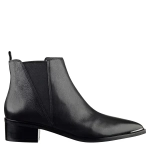 Outlet Marc Fisher Yale Pointy Toe Chelsea Bootie Black Leather