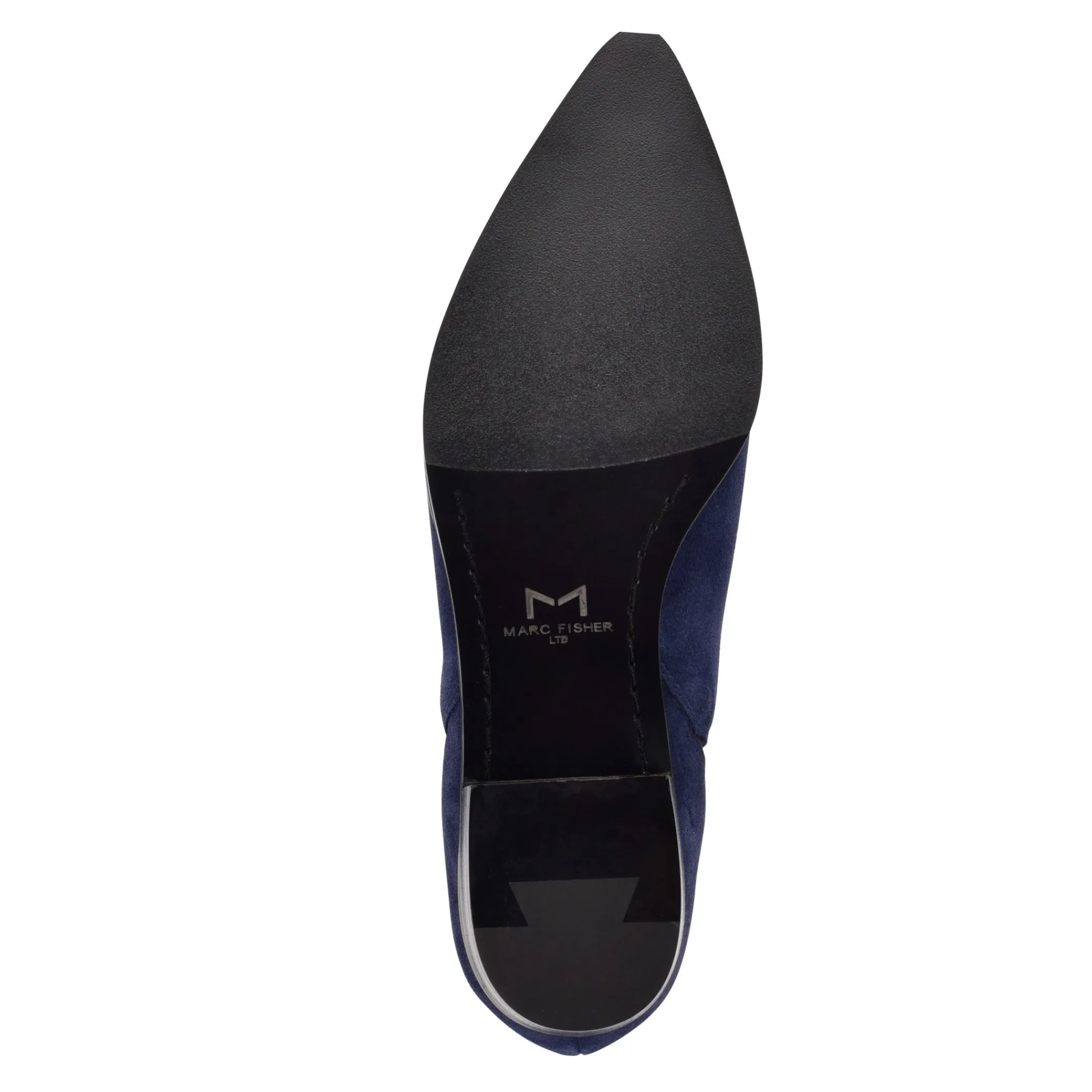 New Marc Fisher Yale Pointy Toe Chelsea Bootie Indigo Suede