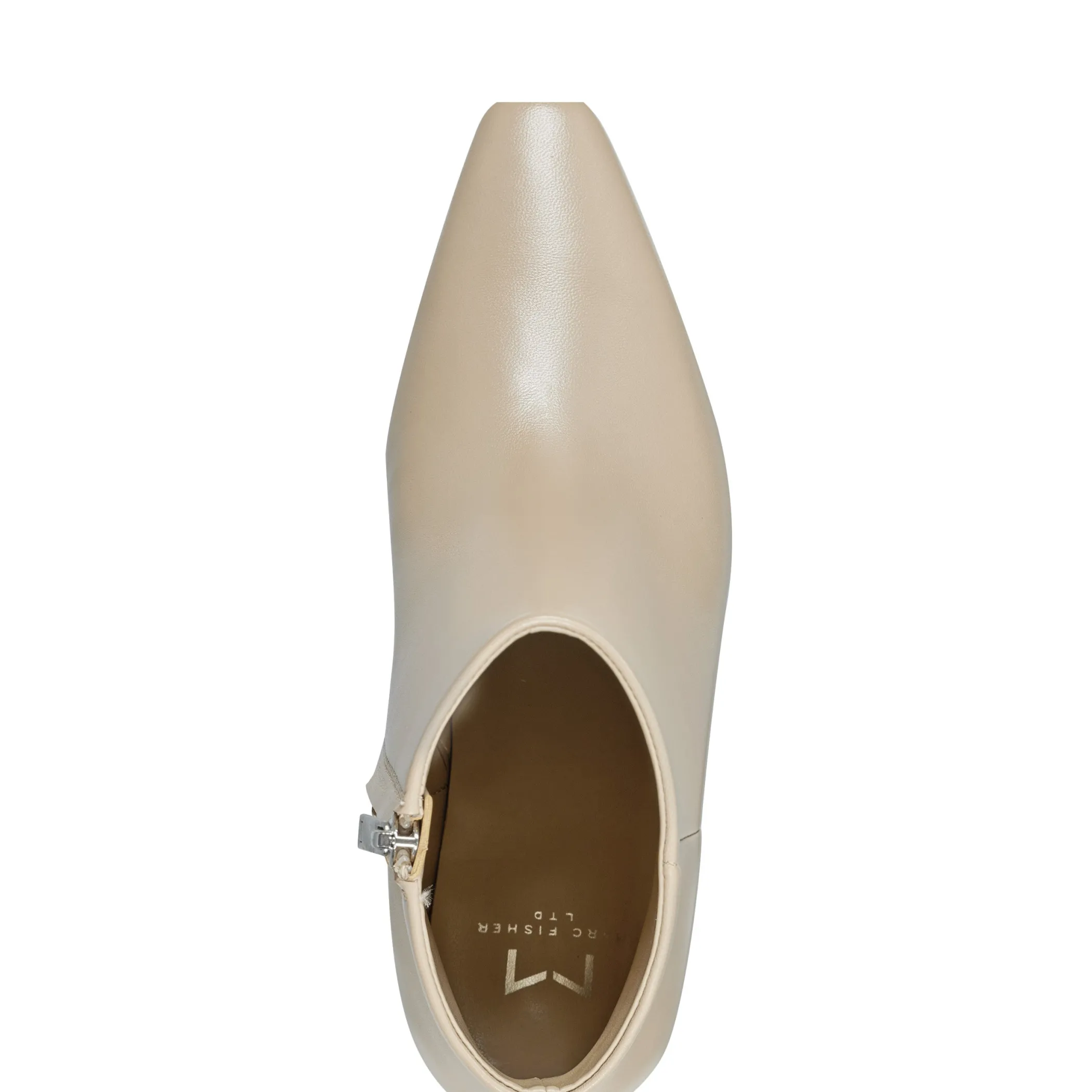 Outlet Marc Fisher Yanara Heeled Bootie Natural Leather