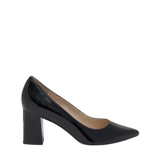 Store Marc Fisher Zala Block Heel Pointy Toe Pump Black Patent Leather