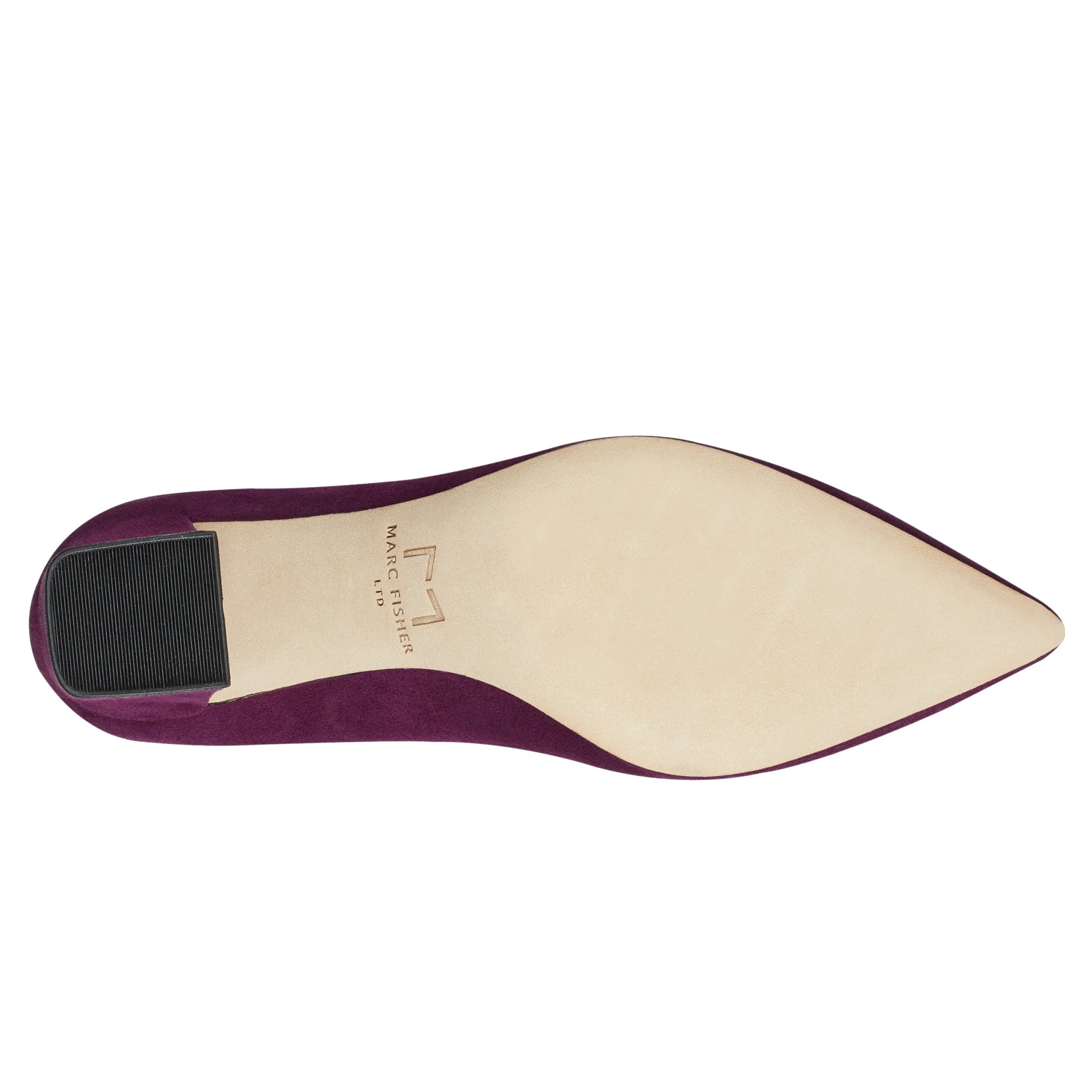 Best Sale Marc Fisher Zala Block Heel Pointy Toe Pump Purple Suede